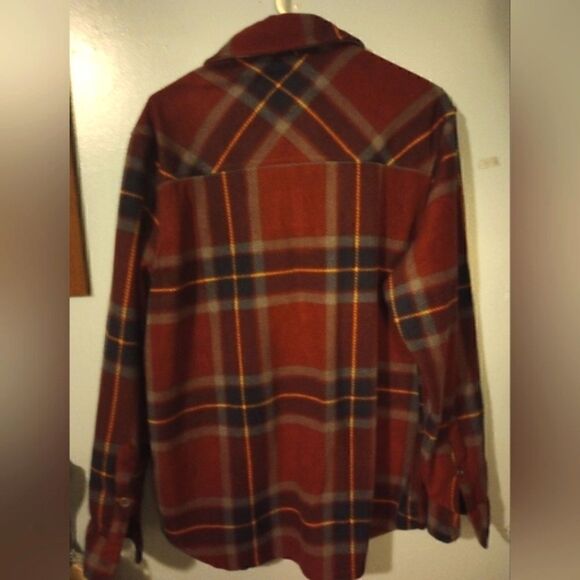 Freedom Foundry plaid fleece button down shirt shacket - Picture 3 of 12